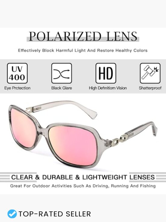 Wrap Around Square Oversized Sunglasses Trendy UV Protection Polarized main image 4